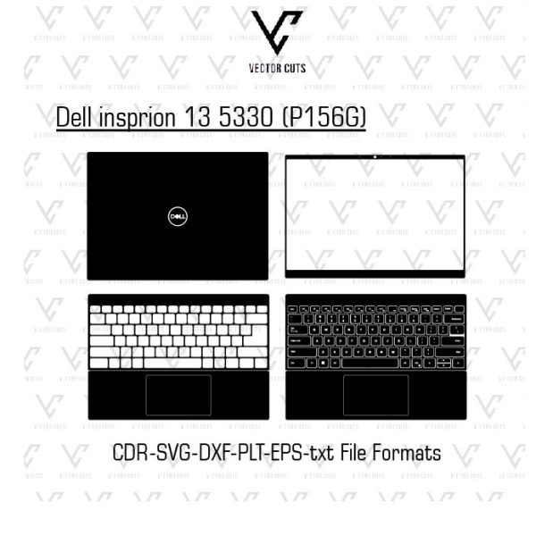 Dell insprion 13 5330 (P156G) Laptop Skin Template