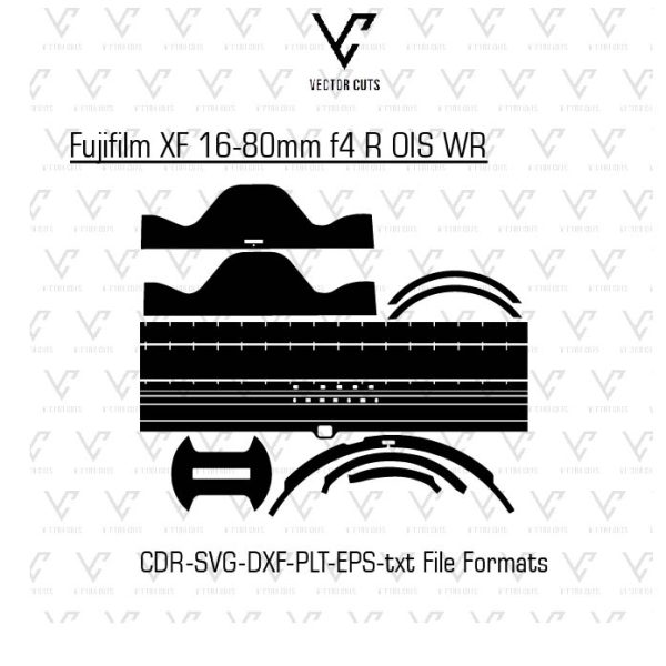 Fujifilm XF 16-80mm f4 R OIS WR Camera Lens Skin Template