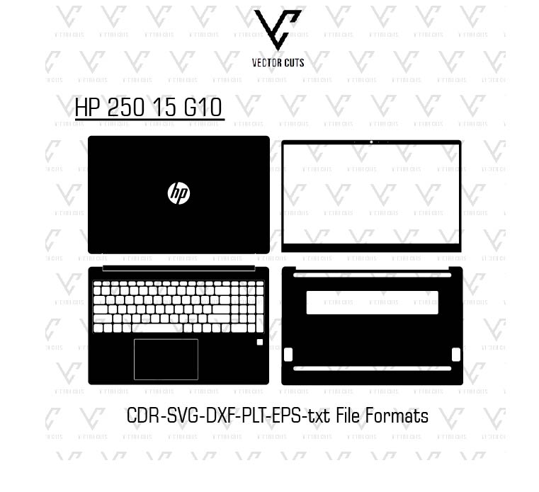 HP 250 15 G10 Laptop Skin Template