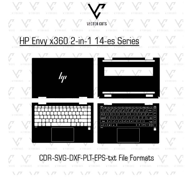 HP Envy x360 2-in-1 14-es Series Laptop Skin Template