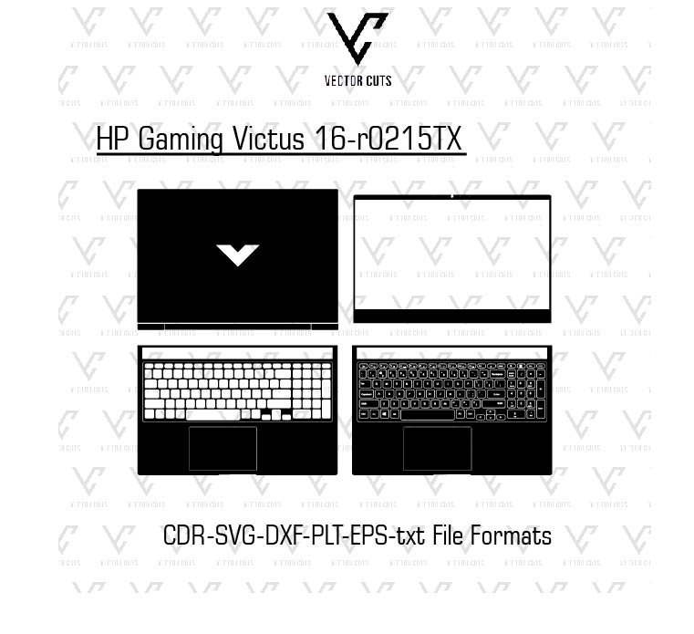 HP Gaming Victus 16-r0215TX Laptop Skin Template