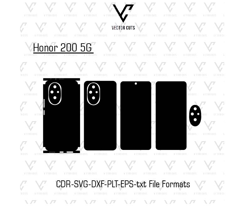 Honor 200 5G Mobile Skin Template