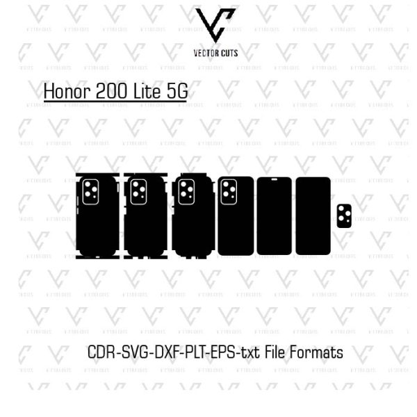 Honor 200 Lite 5G Mobile Skin Template
