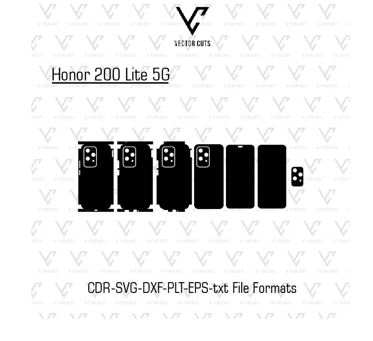Honor 200 Lite 5G Mobile Skin Template