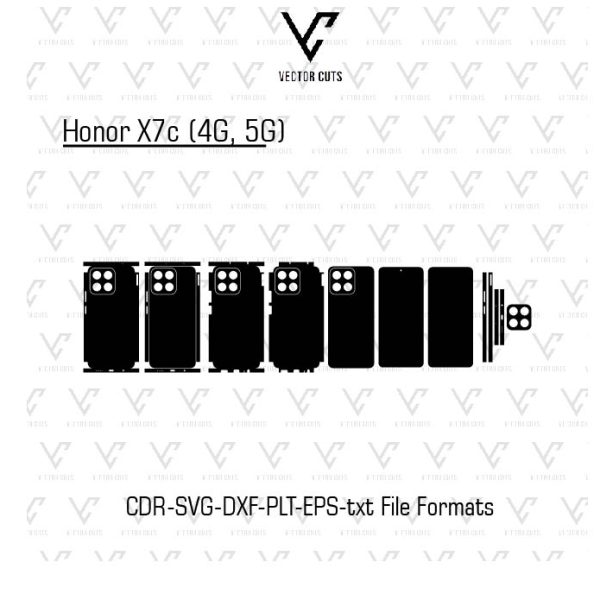 Honor X7c (4G, 5G) Mobile Skin Template