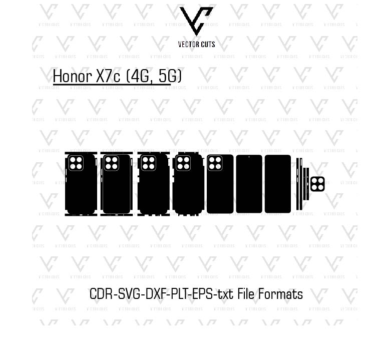 Honor X7c (4G, 5G) Mobile Skin Template