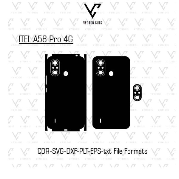 ITEL A58 Pro 4G Mobile Skin Template