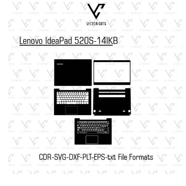 Lenovo IdeaPad 520S-14IKB Laptop Skin Template