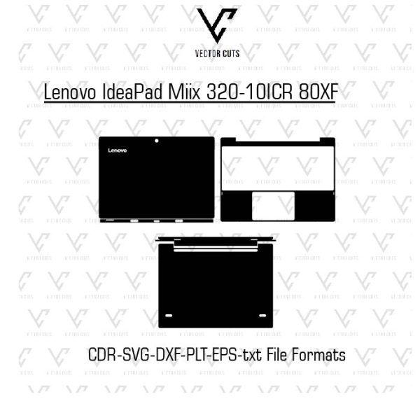 Lenovo IdeaPad Miix 320-10ICR 80XF Laptop Skin Template