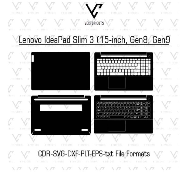 Lenovo IdeaPad Slim 3 (15-inch, Gen8, Gen9 Laptop Skin Template