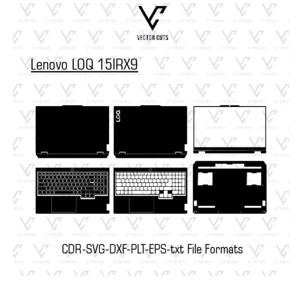 Lenovo LOQ 15IRX9 Laptop Skin Template