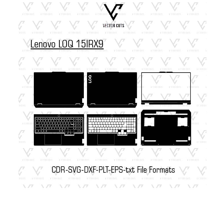 Lenovo LOQ 15IRX9 Laptop Skin Template