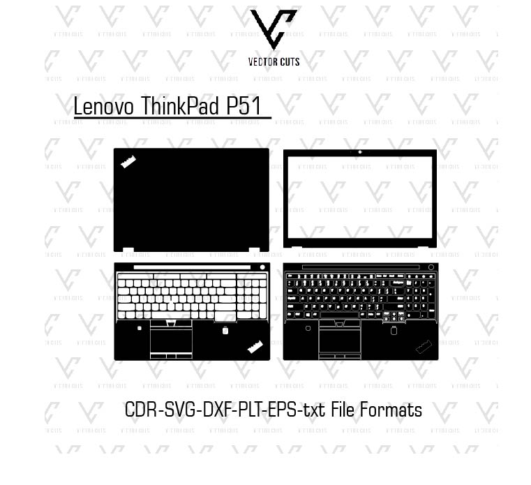 Lenovo ThinkPad P51 Laptop Skin Template