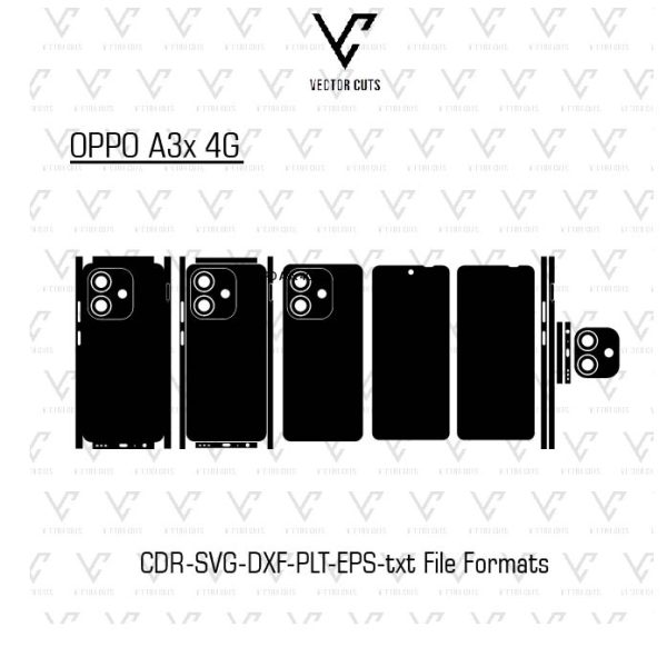 OPPO A3x 4G Mobile Skin Template