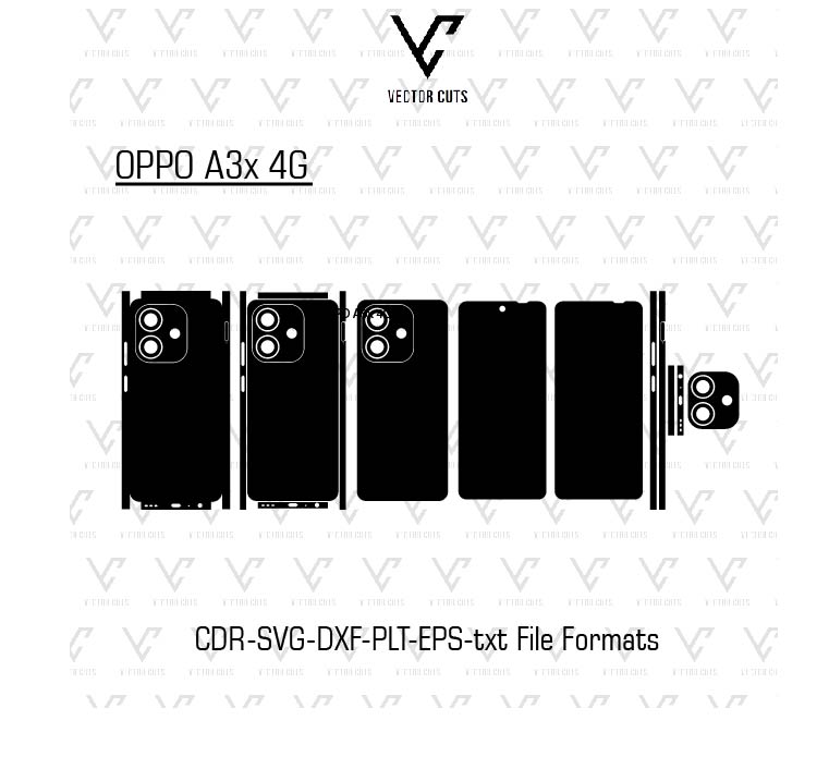OPPO A3x 4G Mobile Skin Template