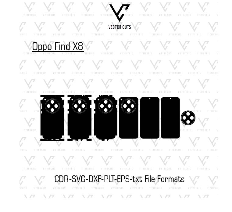 Oppo Find X8 Mobile Skin Template