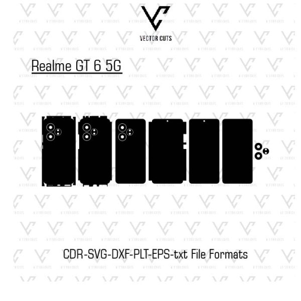 Realme GT 6 5G Mobile Skin Template