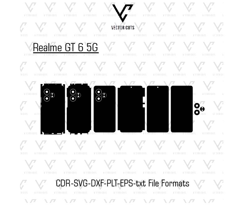 Realme GT 6 5G Mobile Skin Template