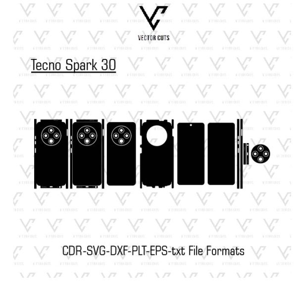Tecno Spark 30 Mobile Skin Template