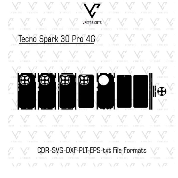 Tecno Spark 30 Pro 4G Mobile Skin Template