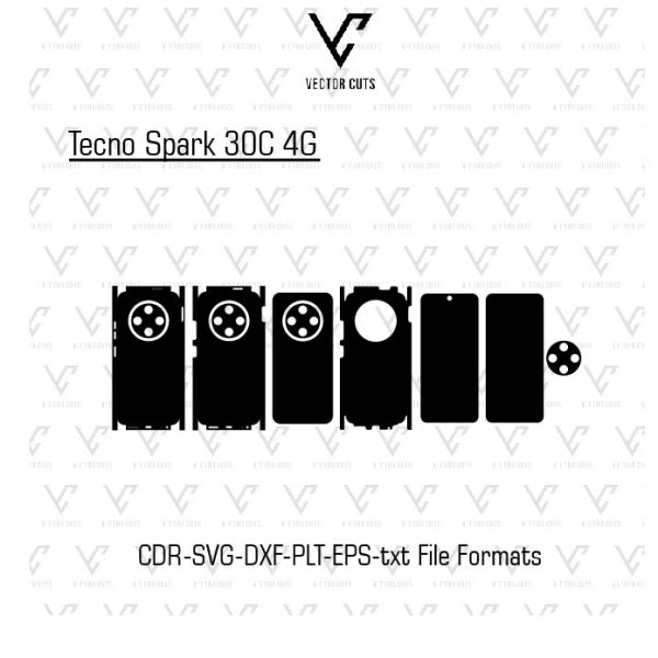 Tecno Spark 30C 4G Mobile Skin Template
