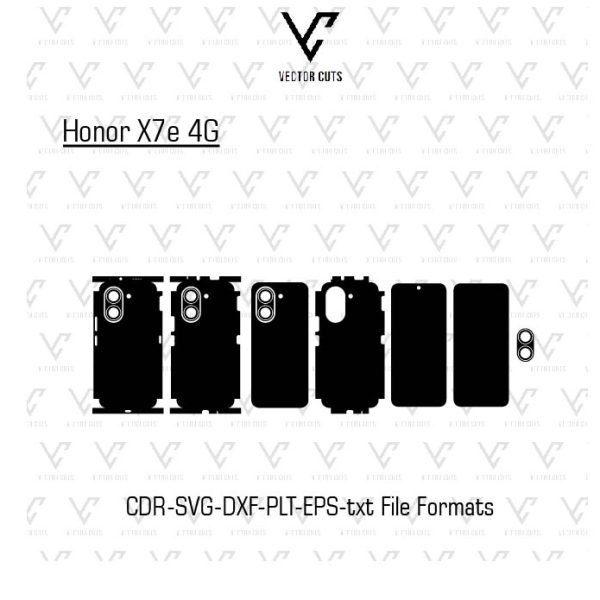 Honor X7e 4G Mobile Skin Templates