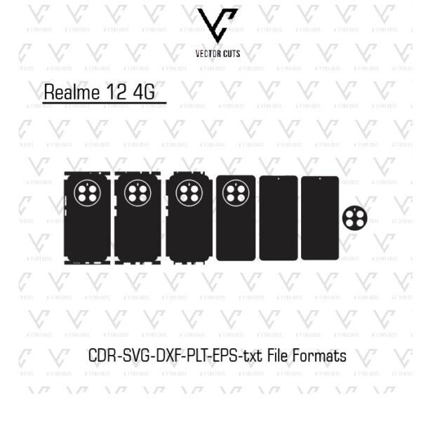 Realme 12 4G Mobile Skin Template
