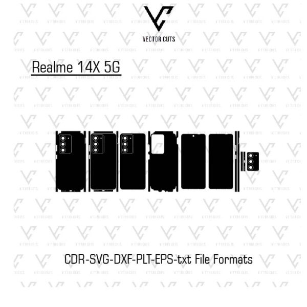 Realme 14X 5G Mobile Skin Template