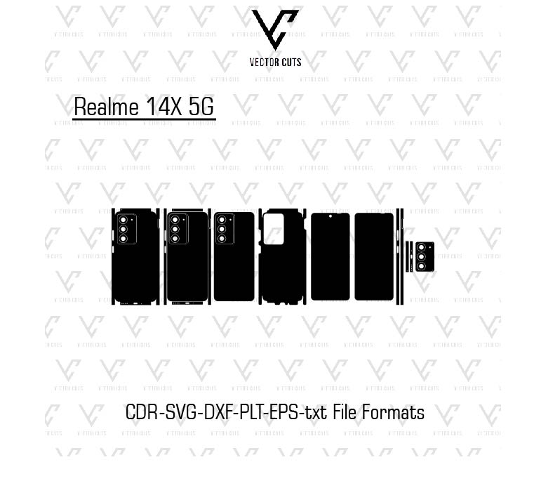 Realme 14X 5G Mobile Skin Template