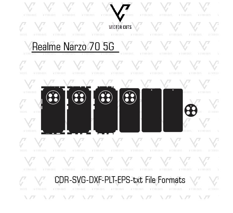 Realme Narzo 70 5G Mobile Skin Template