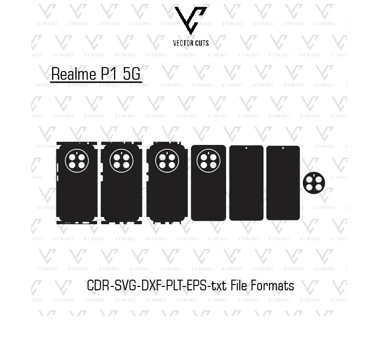 Realme P1 5G Mobile Skin Template