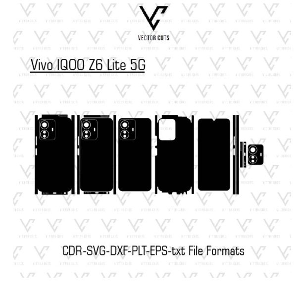 Vivo IQOO Z6 Lite 5G Mobile Skin Template