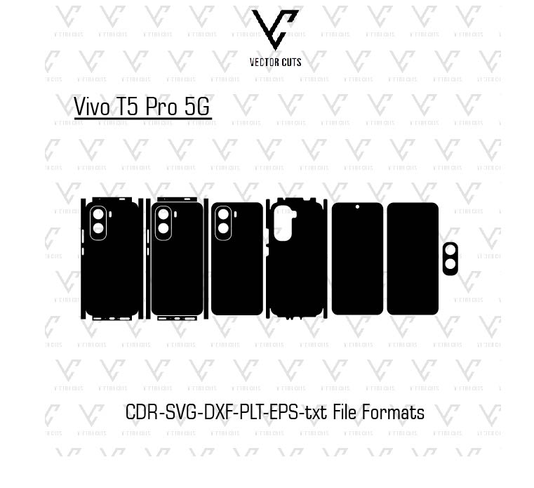 Vivo T5 Pro 5G Mobile Skin Template