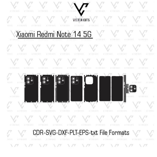 Xiaomi Redmi Note 14 5G Mobile Skin Template