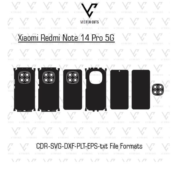 Xiaomi Redmi Note 14 Pro 5G Mobile Skin Template
