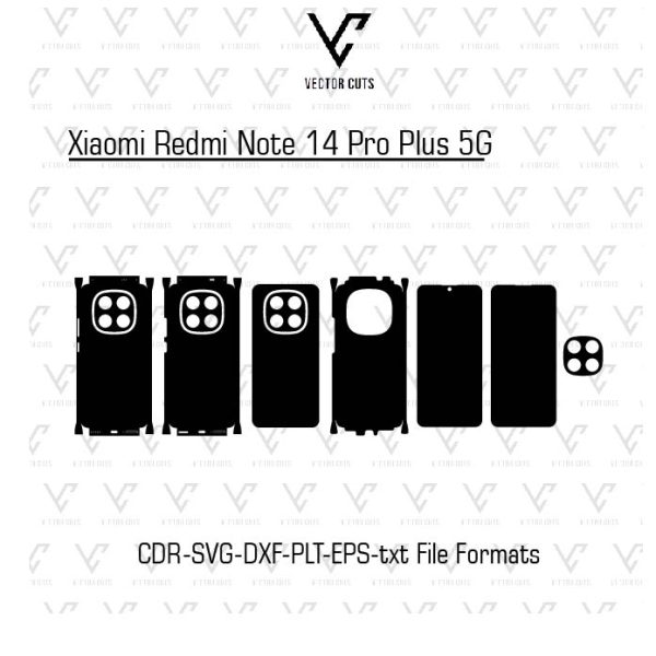 Xiaomi Redmi Note 14 Pro Plus 5G Mobile Skin Template