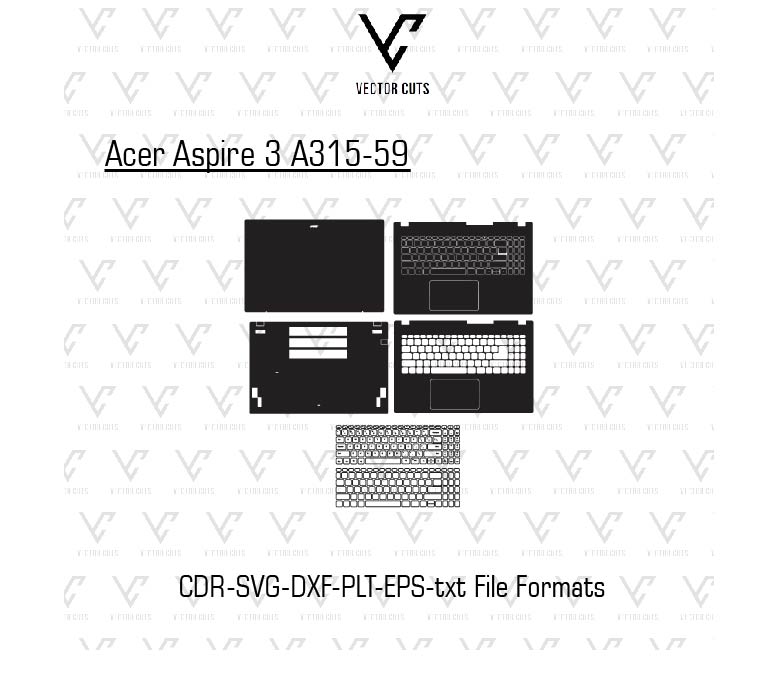 Acer Aspire 3 A315-59 Laptop Skin Template