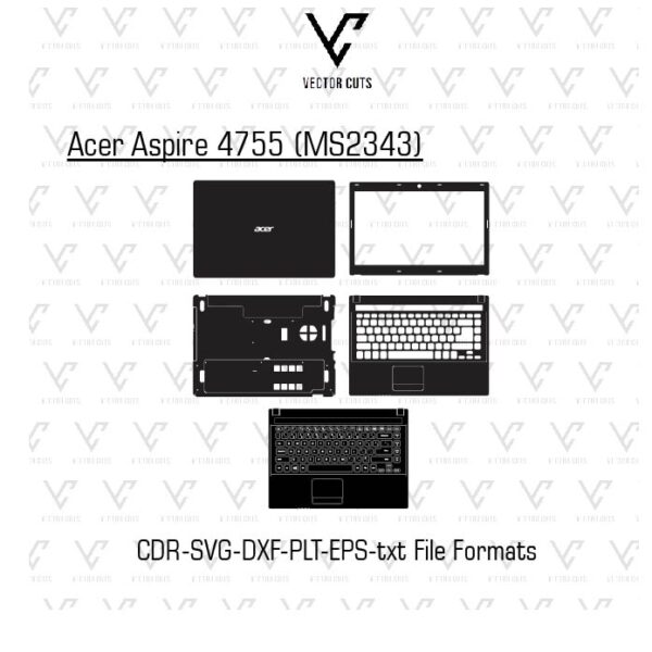 Acer Aspire 4755 (MS2343) Laptop Skin Template