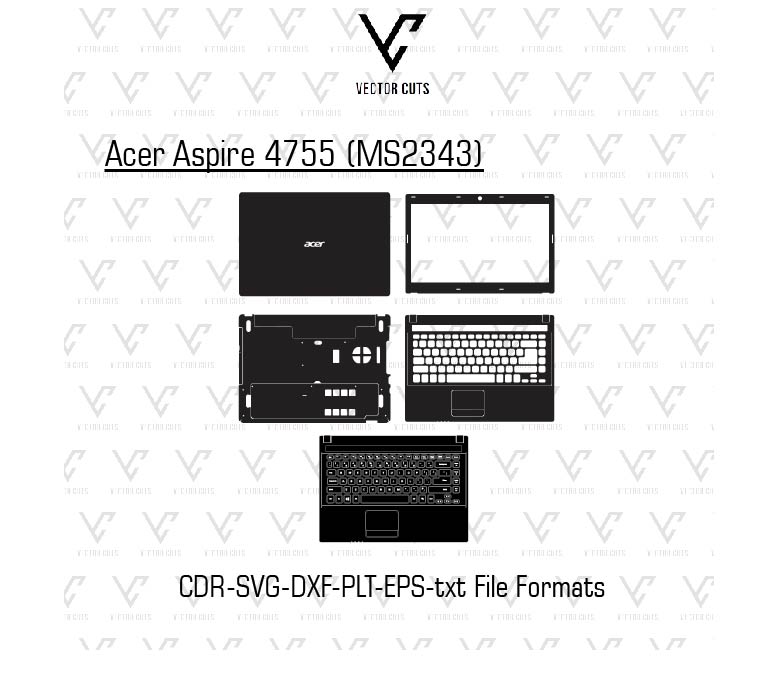 Acer Aspire 4755 (MS2343) Laptop Skin Template