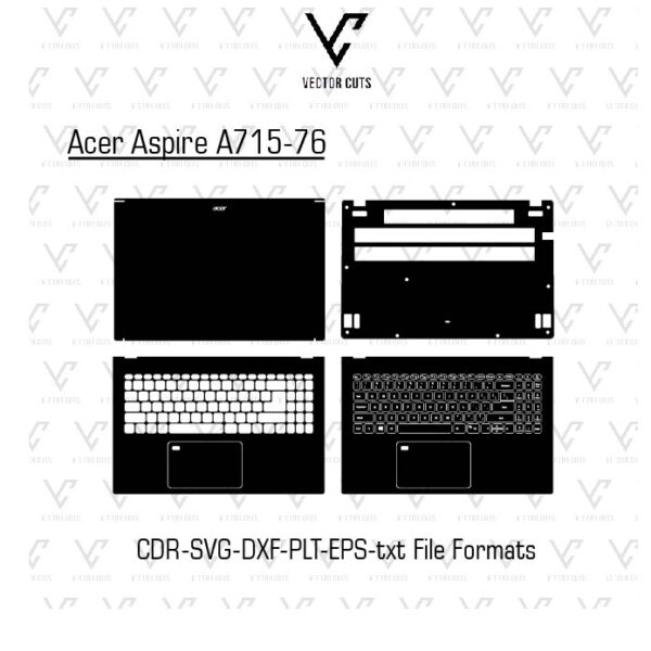Acer Aspire A715-76 Laptop Skin Template
