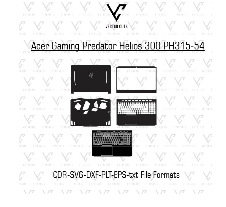 Acer Gaming Predator Helios 300 PH315-54 Laptop Skin Template