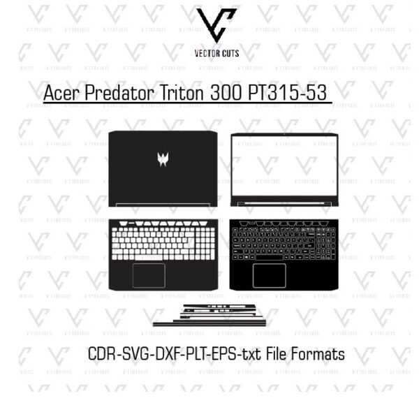 Acer Predator Triton 300 PT315-53 Laptop Skin Template