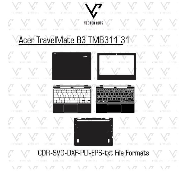 Acer TravelMate B3 TMB311 31 Laptop Skin Template