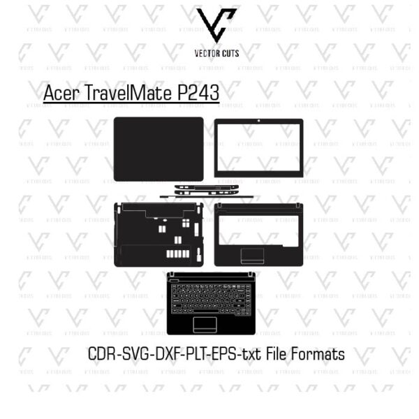 Acer TravelMate P243 Laptop Skin Template