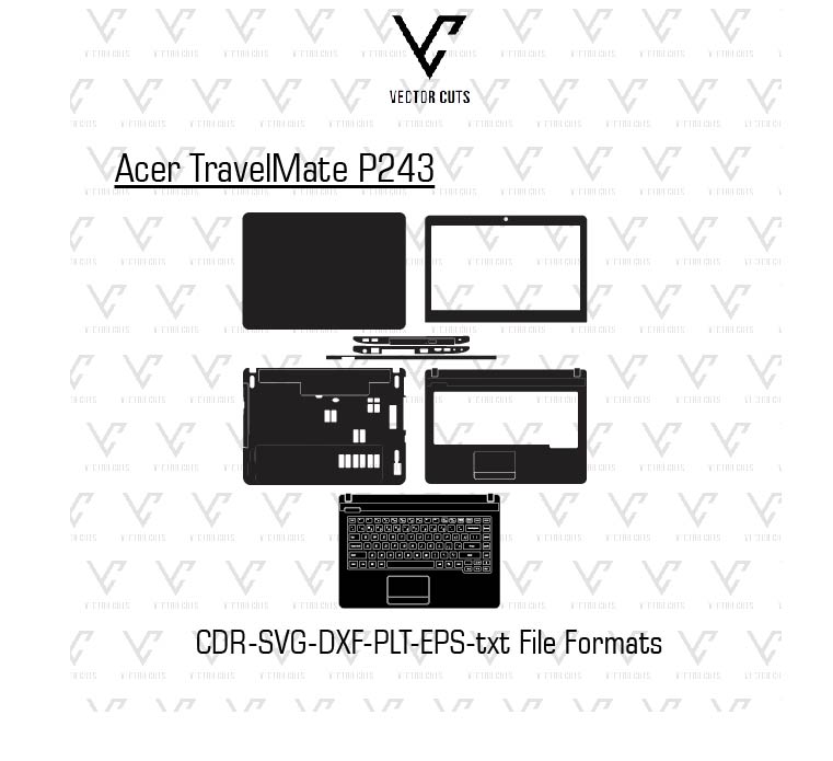 Acer TravelMate P243 Laptop Skin Template