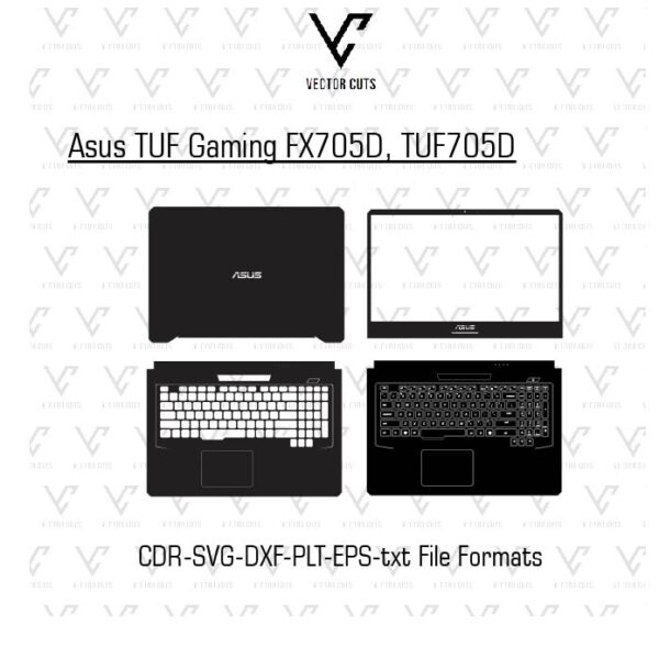 Asus TUF Gaming FX705D, TUF705D Laptop Skin Template