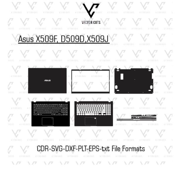 Asus X509F, D509D,X509J Laptop Skin Template
