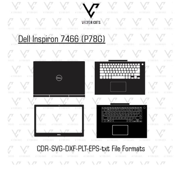 Dell Inspiron 7466 (P78G) Laptop Skin Template
