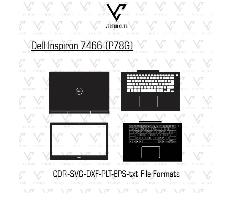 Dell Inspiron 7466 (P78G) Laptop Skin Template