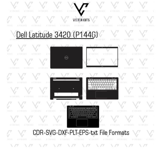 Dell Latitude 3420 (P144G) Laptop Skin Template